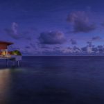 Une Park Water Villa du Park Hyatt Maldives Hadahaa au coucher de soleil