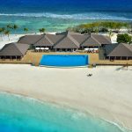 Atmosphere Kanifushi Maldives - Une vue aérienne du Restaurant Bar Sunset