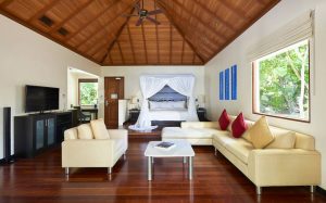 Hilton Seychelles Labriz - La chambre d'une Deluxe Beachfront Pool Villa