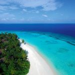 Constance Halaveli Maldives - Vue aérienne d'une plage