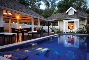 Banyan Tree Seychelles - La piscine et le pavillon d'une Double Pool Villa à deux chambres