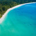 Denis Island Private Seychelles - Une vue aérienne d'une des plages