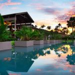 Kempinski Seychelles Resort - La piscine au coucher de soleil