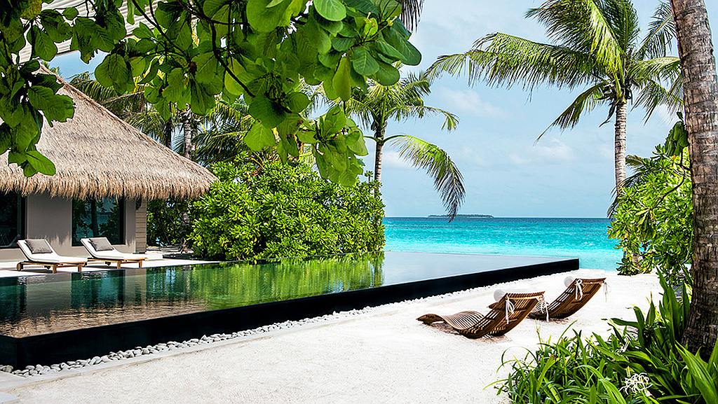 Maldives en Famille - Cheval Blanc Randheli - Island Villa - Piscine et plage
