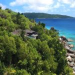 Vue aérienne d'une Ocean Front Pool Villa au Six Senses Zil Pasyon, Seychelles