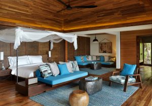 La chambre d'une Pasyon Pool Villa au Six Senses Zil Pasyon