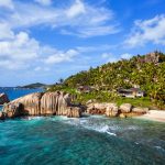 Une vue aérienne du Six Senses Zil Pasyon aux Seychelles