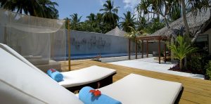 Kuramathi Island Resort, Maldives - Le jardin intérieur d'une Honeymoon Pool Villa