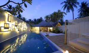 Kuramathi Island Resort, Maldives - La piscine d'une Honeymoon Pool Villa