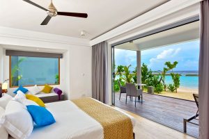 Kuramathi Island Resort, Maldives - Une Beach House à deux chambres - Chambre au rez-de-chaussée