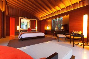 La chambre d'une Park Villa du Park Hyatt Maldives Hadahaa