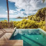 Carana Beach Seychelles - La piscine et la vue d'un Ocean View Pool Chalet