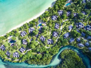 Constance Ephelia Seychelles - Vue aérienne de la plage sud