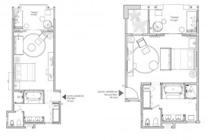 Constance Lemuria Seychelles - Le plan des Junior Suites