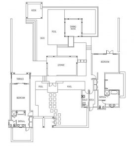 Constance Lemuria Seychelles - Le plan des Pool Villas