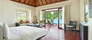 Hilton Seychelles Labriz - La chambre d'une King Beachfront Villa