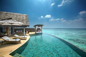 Milaidhoo Island Maldives - La terrasse et la piscine de l'Ocean Residence