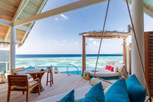 Milaidhoo Island Maldives - La terrasse d'une Water Pool Villa