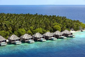 Dusit Thani Maldives - Vue aérienne de Water Villas