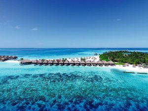 Constance Moofushi Maldives - Vue aérienne de Water Villas