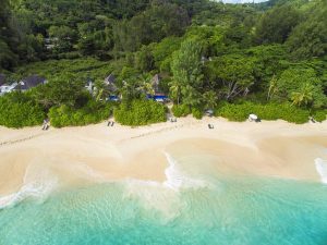 Banyan Tree Seychelles - Vue aérienne de Beachfront Pool Villas