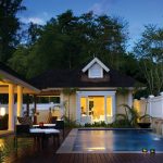 Banyan Tree Seychelles - La chambre secondaire et la piscine d'une Double Pool Villa à deux chambres
