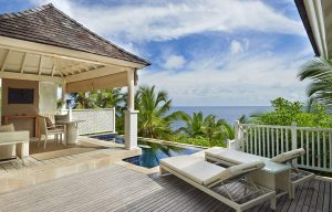Banyan Tree Seychelles - la terrasse d'une Ocean Pool Villa