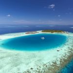 Baros Maldives - Une vue aérienne du lagon et de l'île