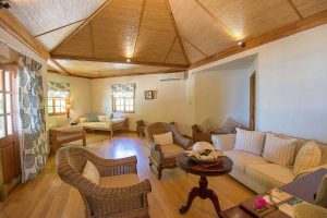Denis Island Private Seychelles - Le salon de la Family Cottage
