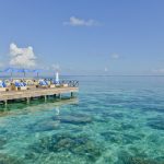 Huvafen Fushi - La terrasse du restaurant Raw au coucher de soleil