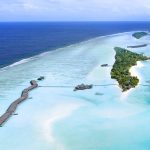LUX South Ari Atoll - Une vue aérienne de l'île