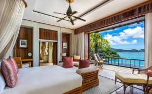 MAIA Luxury Resort & Spa - La chambre et la vue d'une Ocean Panoramic Villa
