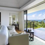 Raffles Seychelles - La chambre et la piscine d'une Panoramic Pool Villa