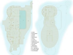 Soneva Jani - Le plan d'une Water Retreat à 2 chambres